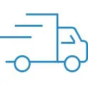A Moving Truck Icon in Blue Color