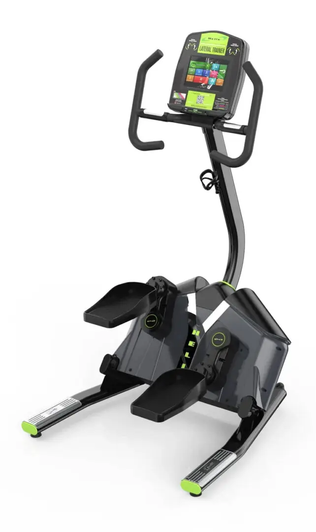 A Helix HLT-3500 Lateral Trainer with a monitor on it.