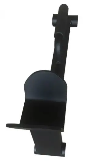 A black FW-236 Single Bar Jack with a handle on it.