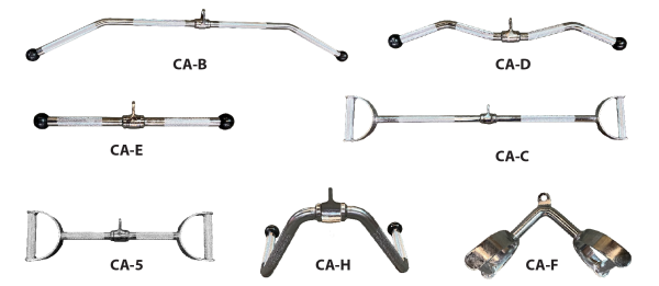 A variety of different types of Standard Cable Attachments.