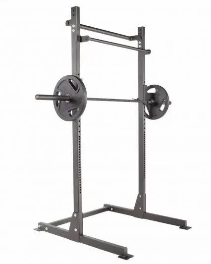 The FW-1015B Squat Press Stand with Dual Fat and Skinny Pull Up on a white background.