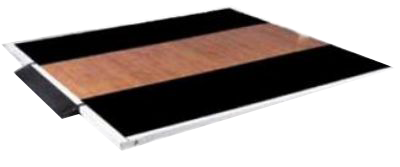 A FW-124 Wood Power Lift Platform with a black and brown stripe.