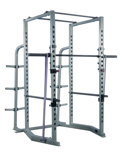 A FW-163 Power Rack w/Weight Plate Storage on a black background.