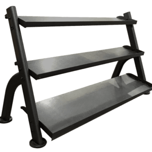 A FW-233L 3-Tier Dumbbell Rack with three shelves.