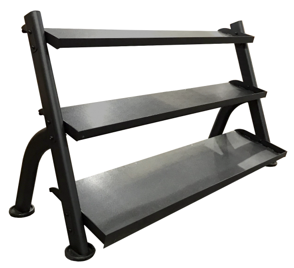 A FW-233L 3-Tier Dumbbell Rack with three shelves.