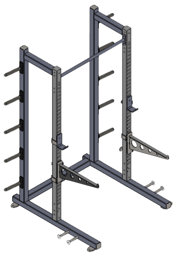 A FW-4515 Power Half Rack with two handles.