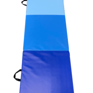 A blue and black Exercise Mats with the words pro maxma on it.