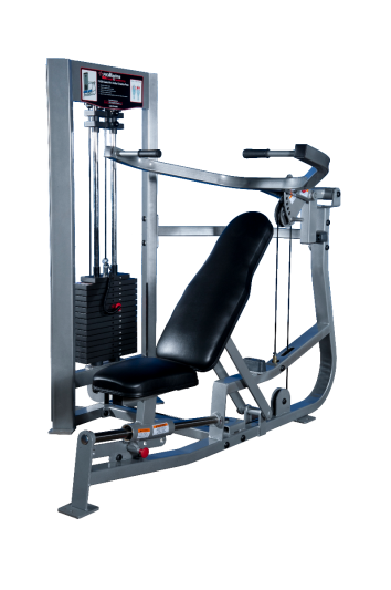 A RAPTOR P-1250 Combo Chest Press with a bench and a seat.