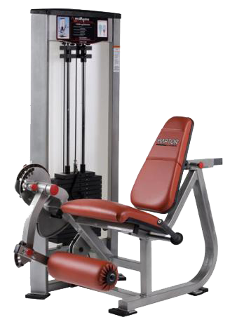 A Leg Extension Machine With a Brown Color Seating