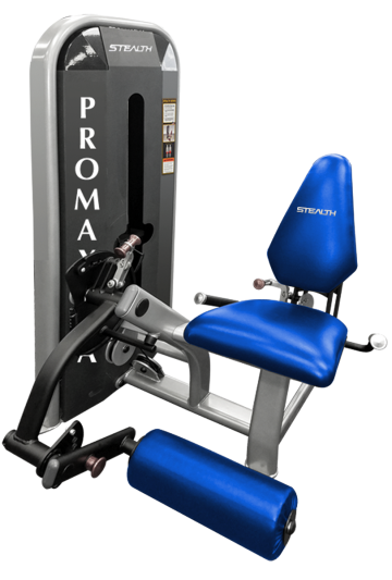 The STEALTH ST-75 Leg Extension machine is shown on a black background.