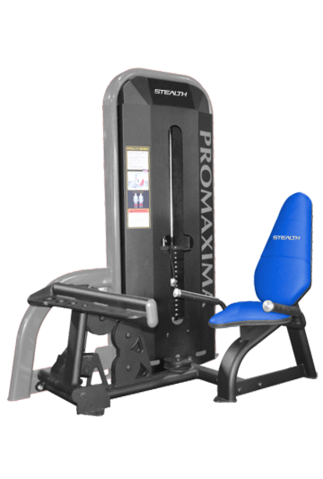 A STEALTH ST-95 Seated Calf Machine with a blue seat.