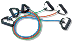 A set of Stretch Cords with different colored wires.