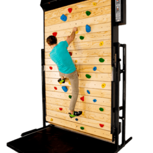 A Treadwall V6 with a man climbing on it.